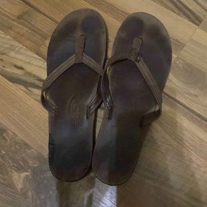 Womens rainbow flip flops